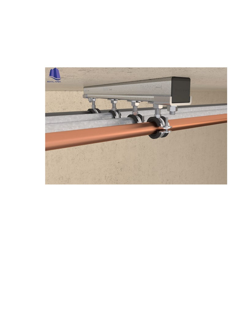 Heavy Duty Adjustable Two-screw Pipe Galvanized Iron (GI) Clamp with Rubber Lined or Unlined for Wall Ceiling Mount Pipe Supports, Split Ring Hanger (1.1/4 Inch, Pack of 10)  - Image 2