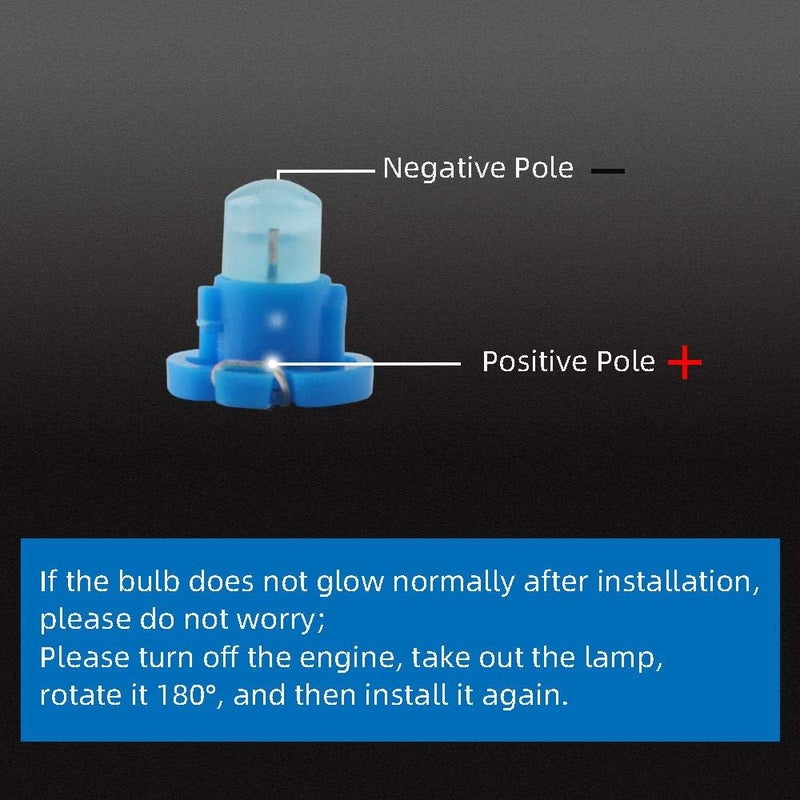 Grandview 10pcs T4.2 COB 1 SMD LED Dashboard Light Bulbs - Blue - Image 5
