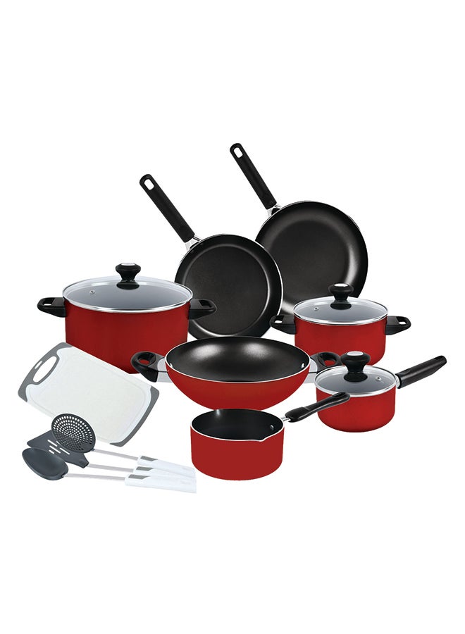 Prestige 14-Piece Classique Cookware Set Red - Image 1