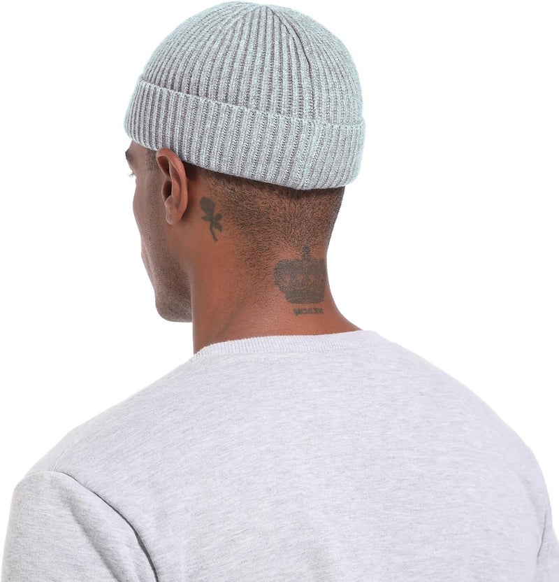 Roybens Swag Wool Knit Cuff Short Fisherman Beanie for Men Women, Winter Warm Hats - Image 4