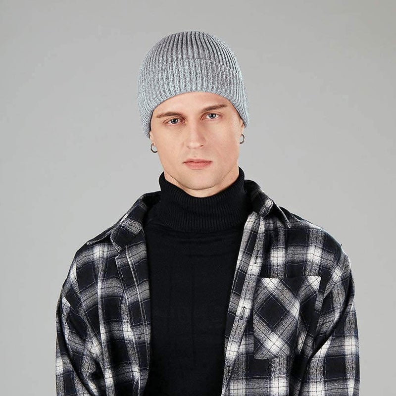 Roybens Swag Wool Knit Cuff Short Fisherman Beanie for Men Women, Winter Warm Hats - Image 2