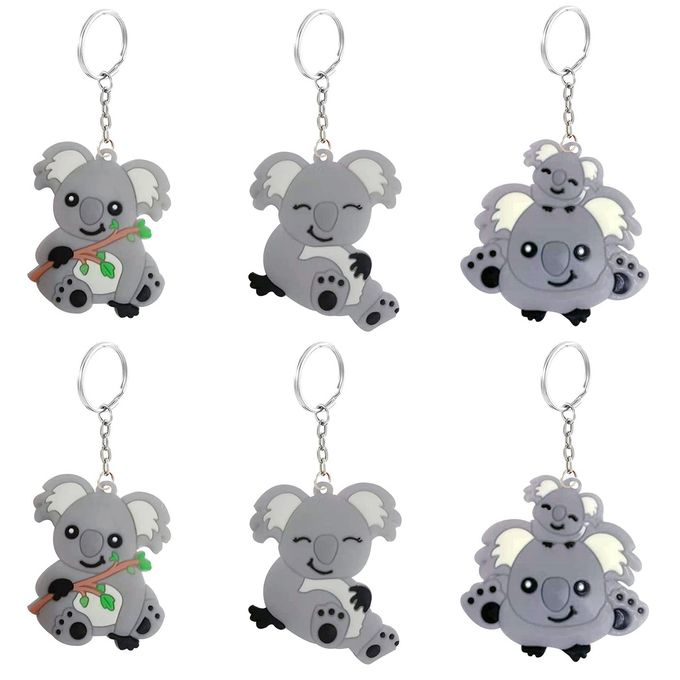 Mirabuy 24 Pcs Koala Keychains for Animal Themed Party Favors, Birthday Party Bag Fillers, Baby Shower Return Gifts - Image 1