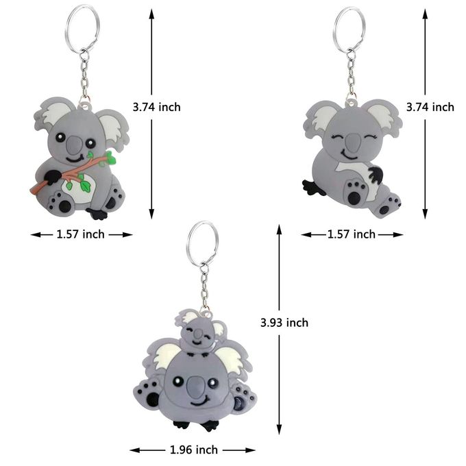 Mirabuy 24 Pcs Koala Keychains for Animal Themed Party Favors, Birthday Party Bag Fillers, Baby Shower Return Gifts - Image 2