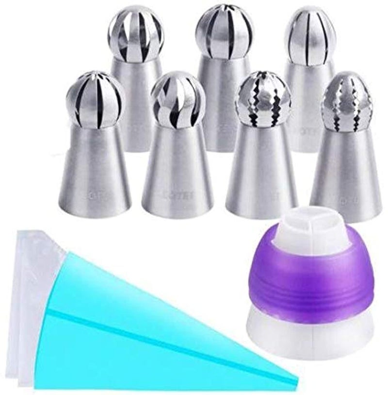 Ball Sphere icing tips nozzles cupcake decorating Russian piping tips137832