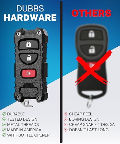Dubbs Hardware for Nissan & Infiniti Key Fob Shell Replacement with Built-in Bottle Opener - Rugged Protective Case for Altima, 350Z, Maxima, Frontier, Pathfinder, Armada (2003-2020) - Enhanced Durability & Style - Image 4