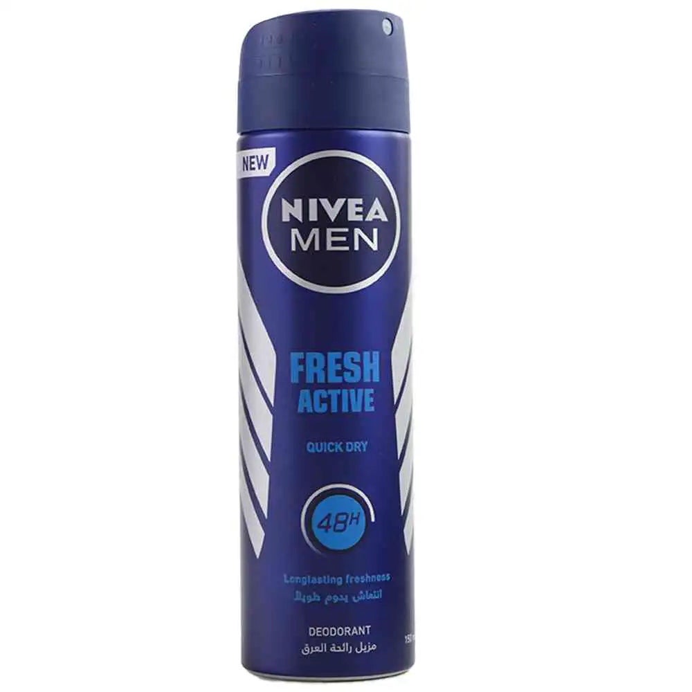 Nivea Men Fresh Active, Quick Dry & Long-Lasting Deodorant Spray- 150ml