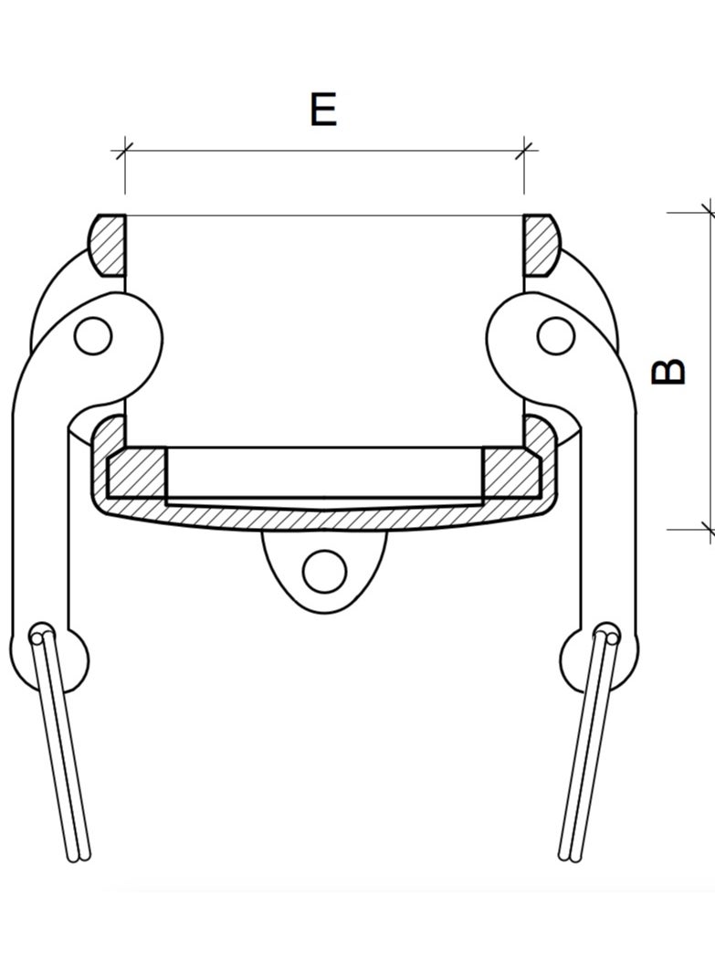 Generic - Aluminum Camlock Coupling Part DC (3/4'') - Image 1