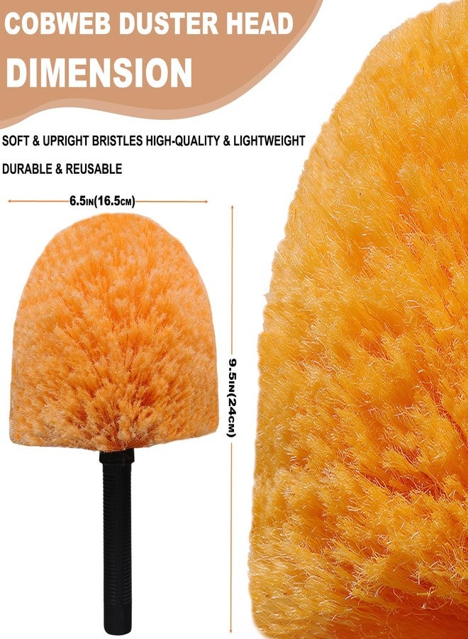 Tockrop 2 Pack Tockrop Twist-On Cobweb Duster Head Brush - High Efficiency Spider Web Brush with Universal Joint for Outdoor & Indoor Corner Web Cleaning - Fits Standard Acme Threaded Poles - Brush Head Only - Image 2