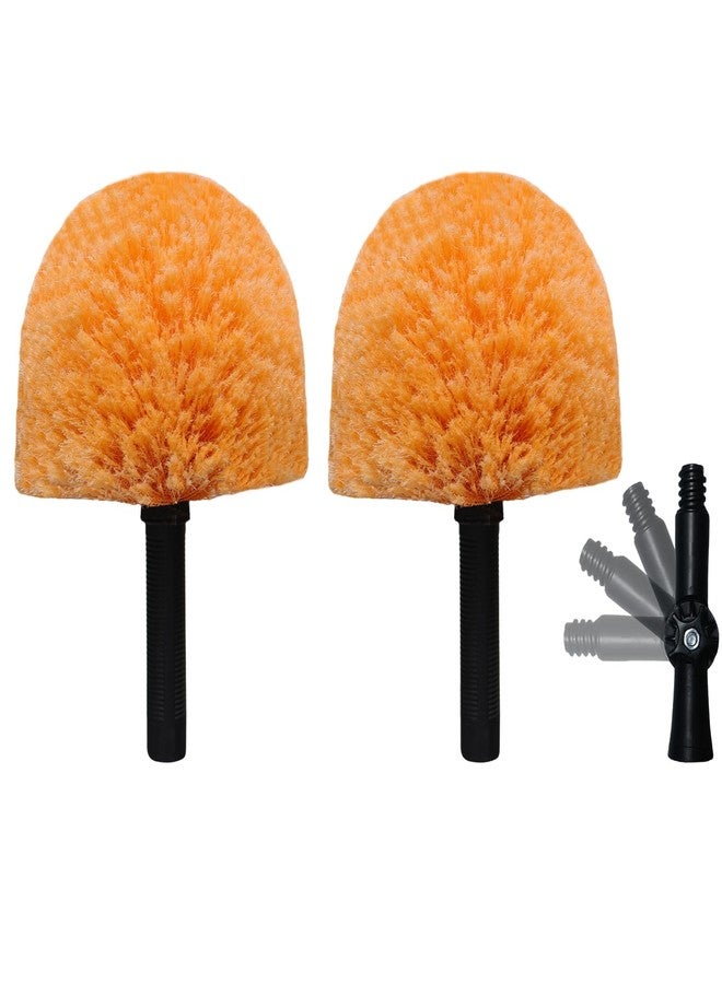 Tockrop 2 Pack Tockrop Twist-On Cobweb Duster Head Brush - High Efficiency Spider Web Brush with Universal Joint for Outdoor & Indoor Corner Web Cleaning - Fits Standard Acme Threaded Poles - Brush Head Only - Image 1