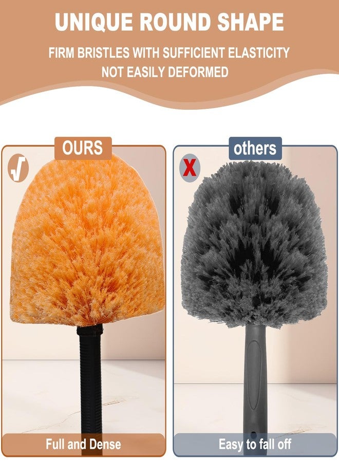 Tockrop 2 Pack Tockrop Twist-On Cobweb Duster Head Brush - High Efficiency Spider Web Brush with Universal Joint for Outdoor & Indoor Corner Web Cleaning - Fits Standard Acme Threaded Poles - Brush Head Only - Image 3