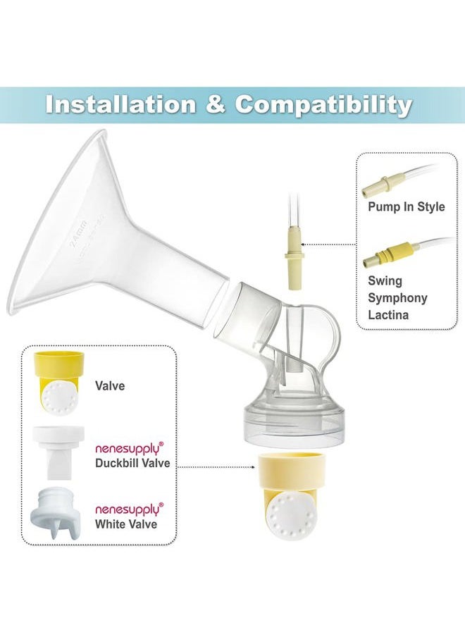 NENESUPPLY Nenesupply Connectors Compatible with Medela Flanges. Not Original Medela Personalfit Connector. Work with Pump in Style Symphony Harmony Swing Breastpumps, and Nenesupply Flanges.  - Image 4