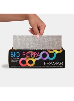 framar Framar Big Poppa Star Struck Silver Pop Up Hair Foil, Aluminum Foil Sheets, Hair Foils For Highlighting - 250 Foil Sheets - 10x14 inches  - Image 3