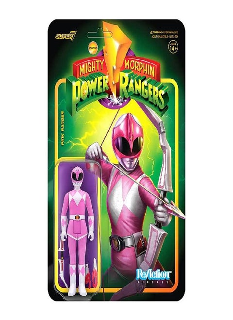 Super7 Mighty Morphin Power Rangers Pink Ranger 3.75 in Reaction Figure