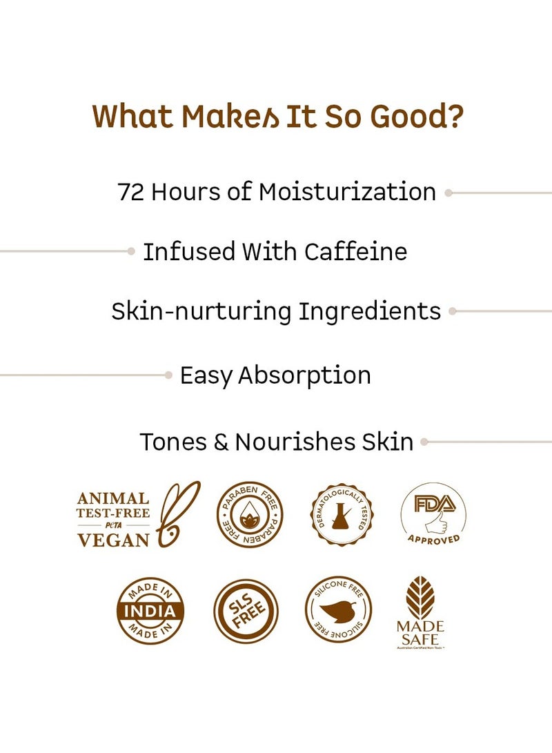 MCaffeine Body Butter For Dry Skin (250Gm) | Shea Butter Moisturizer With Cocoa Butter & Caffeine | For All Skin Types - Image 4