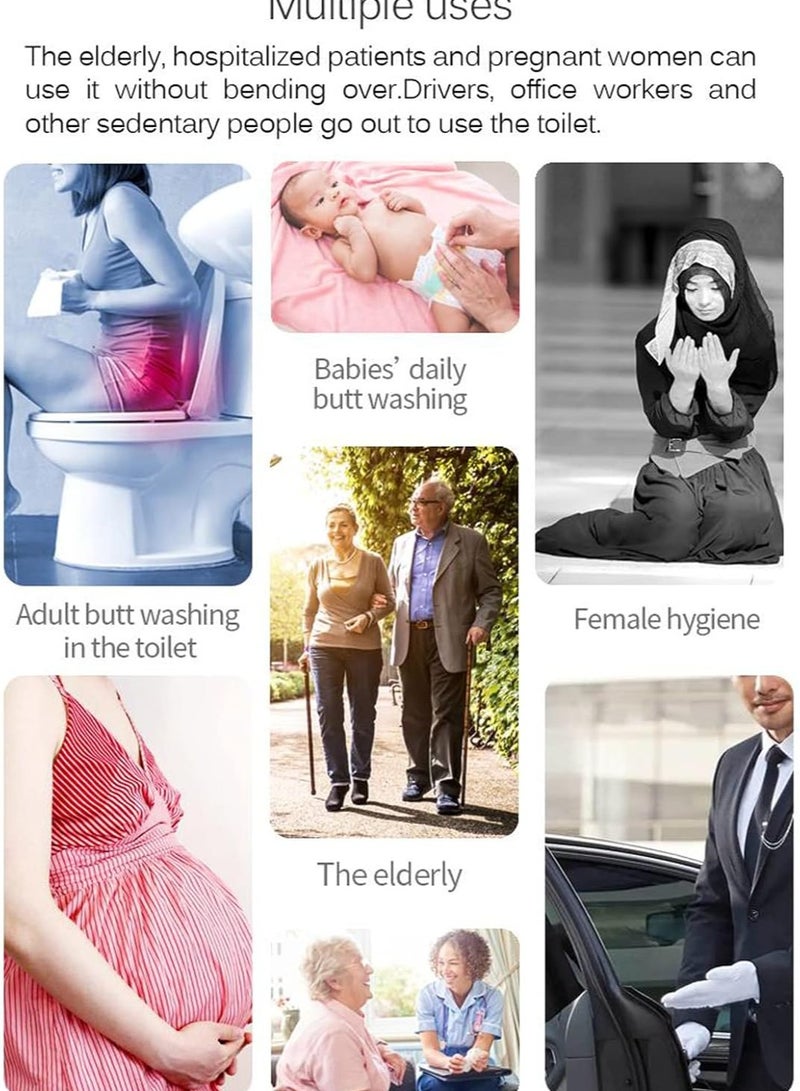 Portable Electric Bidet shattaf with 1.2m Hose and 2.3L Container - Rechargeable, Compact, and Versatile Personal Hygiene Solution for Travel, Home, Baby Care, Camping, and More - Image 5