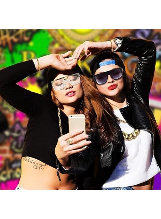 80's 90's Gold Necklace Glasses Set, Hip-hop Charm Punk Dollar Necklace Glasses Ring Bracelet Set for Men Women - Image 5
