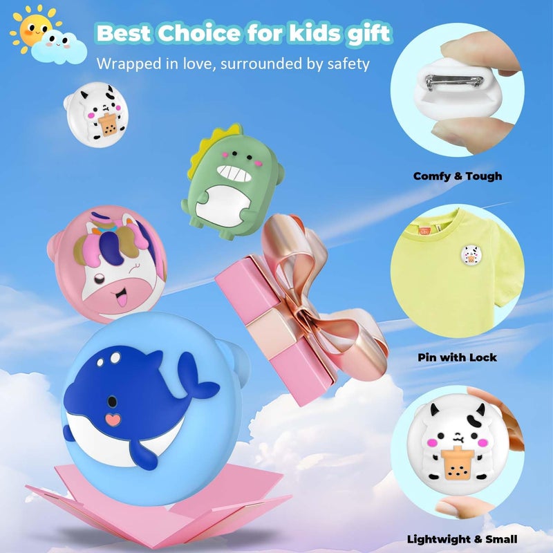 BIQIRE 4 Pack for AirTag Holder with Pin, Soft Silicone Cute Air tag Holder for Kids Hidden Airtag Case Waterproof airtag Accessories for Child, Elderly, Pets Collar, Clothes, Shoe, Backpack - Image 5