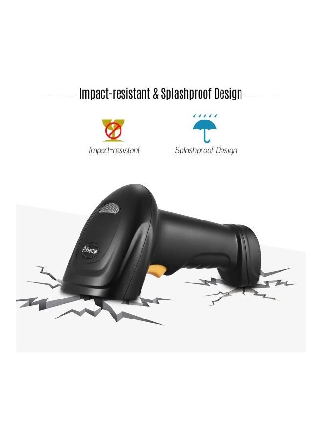 NIBEMINENT BW3 Wireless and USB Wired 1D Barcode Scanner Black/Beige  - Image 5