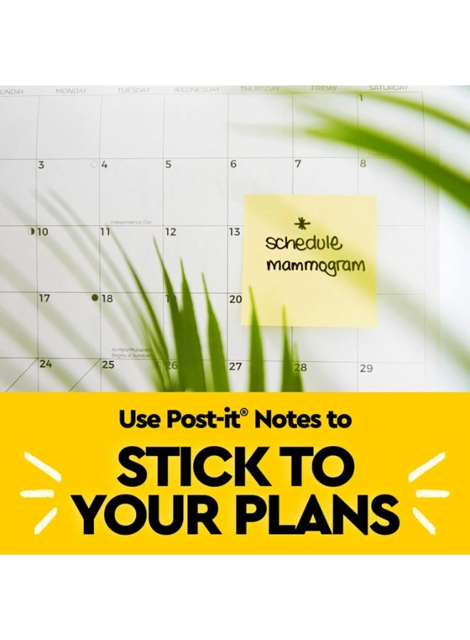 3M Post-it Mini Notes, 1.5x2 in, 12 Pads, America's #1 Favorite Sticky Notes, Canary Yellow, Clean Removal, Recyclable (653) - Image 2
