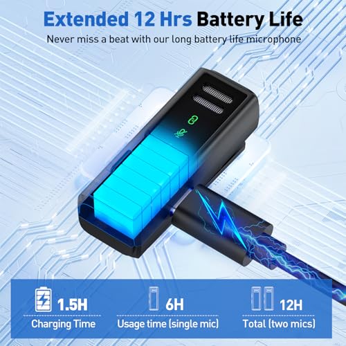 VEZQUA USB C Wireless Lavalier Microphone for Android, PC, Laptop, iPhone 15/16, USB Microphone with Noise Cancellation, Lapel Mic Wireless for Video Recording, Vlog, YouTube, TikTok - Image 4