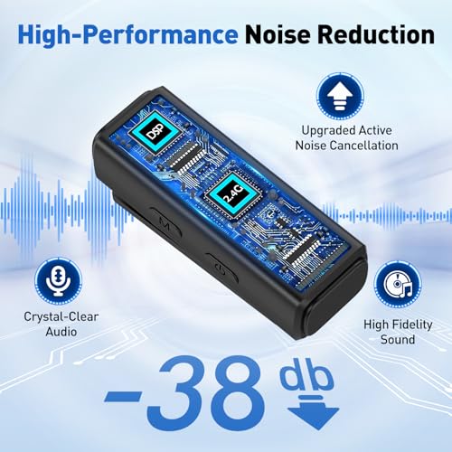 VEZQUA USB C Wireless Lavalier Microphone for Android, PC, Laptop, iPhone 15/16, USB Microphone with Noise Cancellation, Lapel Mic Wireless for Video Recording, Vlog, YouTube, TikTok - Image 3