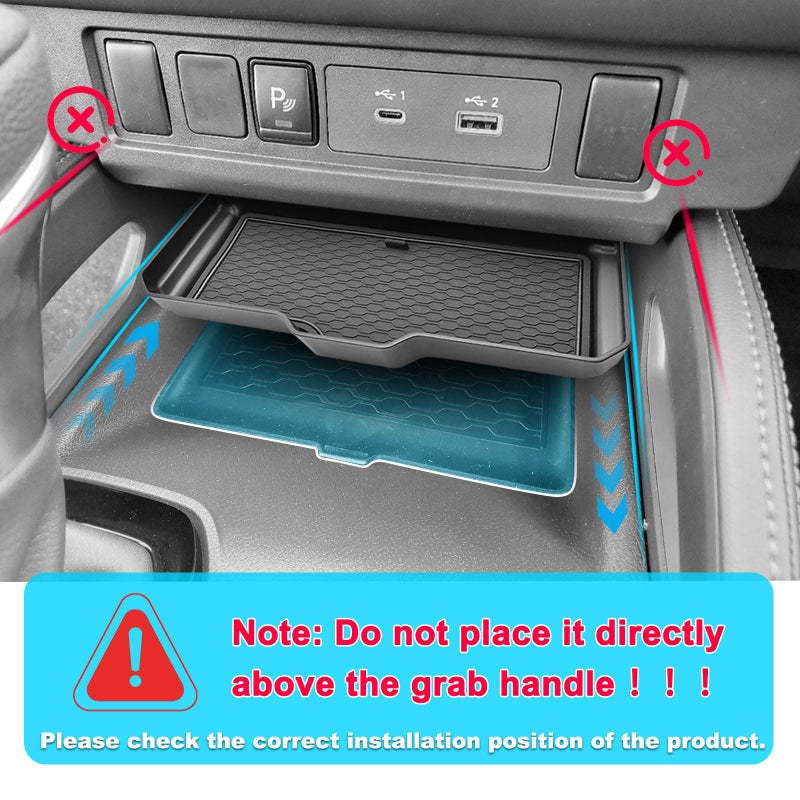 JLQP Center Console Organizer Fit for Nissan Frontier 2022-2025 2026 (S/SV/Pro-X/Pro-4X/SL) Accessories Easy Install Center Console Tray for Under Climate Controls Storage Box - Image 2
