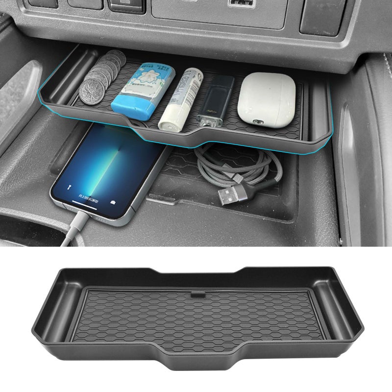JLQP Center Console Organizer Fit for Nissan Frontier 2022-2025 2026 (S/SV/Pro-X/Pro-4X/SL) Accessories Easy Install Center Console Tray for Under Climate Controls Storage Box - Image 1