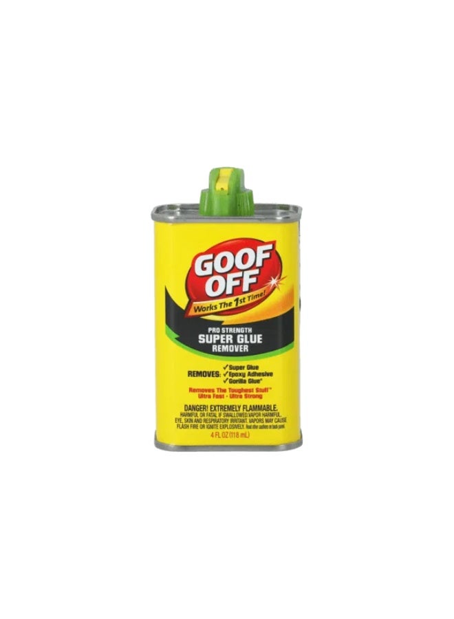 GOOF OFF Pro Strength Super Glue Remover 4fl.oz - Image 1