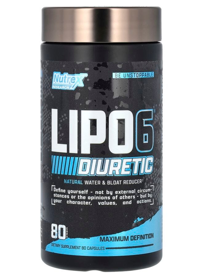 Nutrex Research LIPO-6 Diuretic 80 Capsules 
