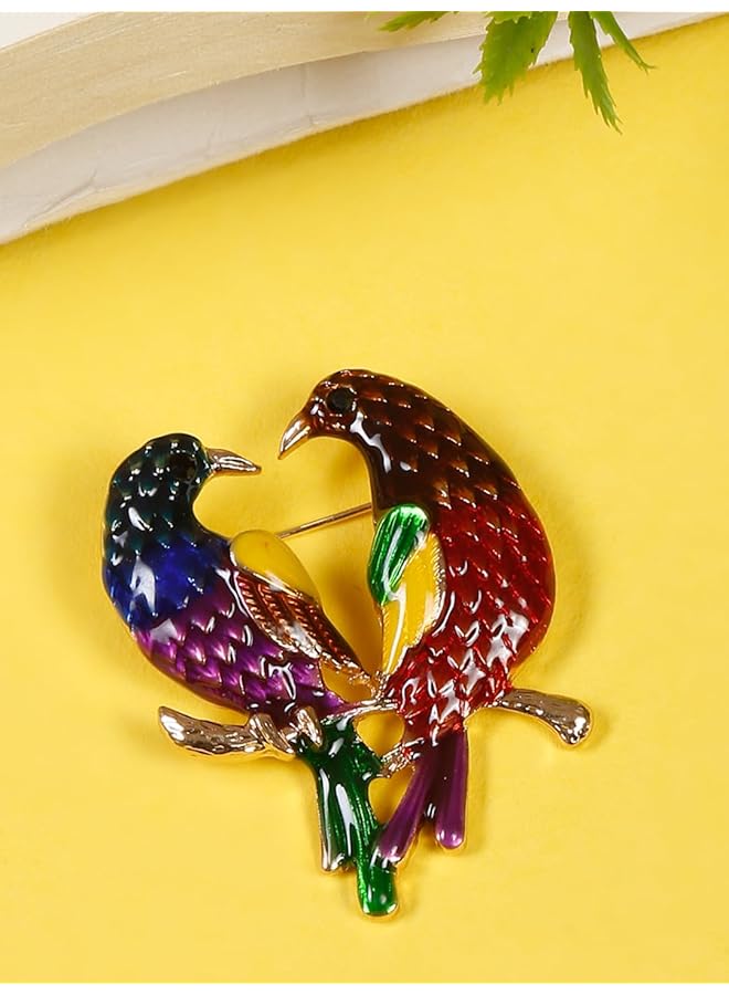 يو بيلا مجوهرات نسائية أنيقة مستوحاة من المشاهير بروش على شكل طائر للنساء والرجال والفتيات والأولاد الطراز 2 - Image 2