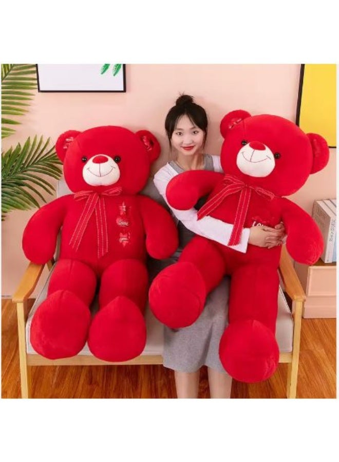 Large 130cm Red Plush Teddy Bear – Big Soft Stuffed Toy – Cute Giant Bear for Gifts & Decoration - Image 2