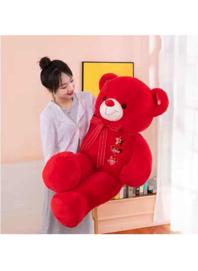 Large 130cm Red Plush Teddy Bear – Big Soft Stuffed Toy – Cute Giant Bear for Gifts & Decoration - Image 4