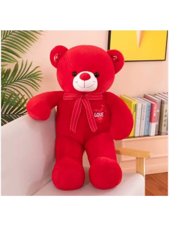 Large 130cm Red Plush Teddy Bear – Big Soft Stuffed Toy – Cute Giant Bear for Gifts & Decoration - Image 5