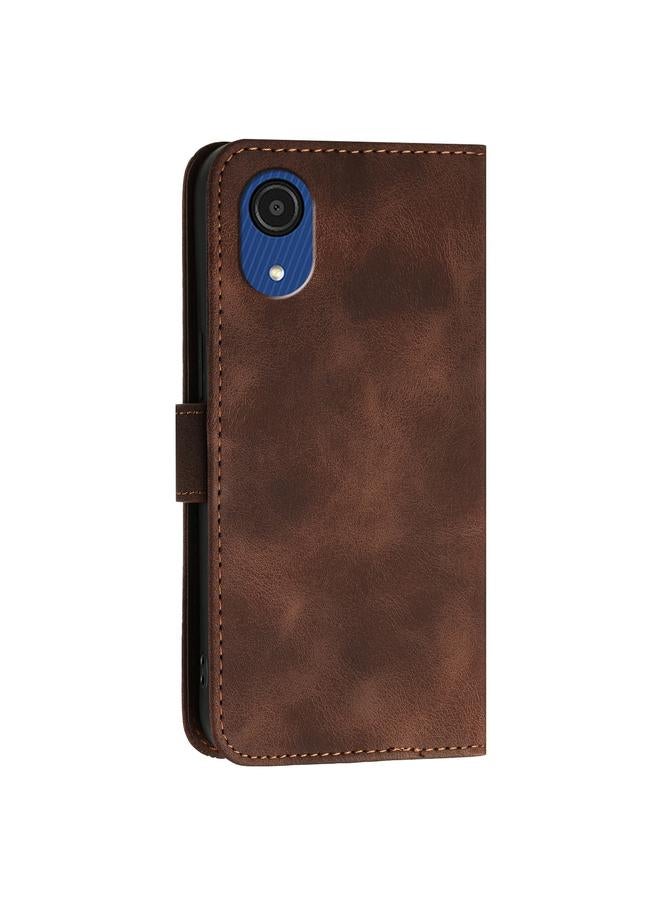 اس-توب جراب لهاتف Samsung Galaxy A03 Core YX0080، جراب هاتف جلدي قلاب بنقشة فراشات شبكية مع حبل تعليق - Image 3