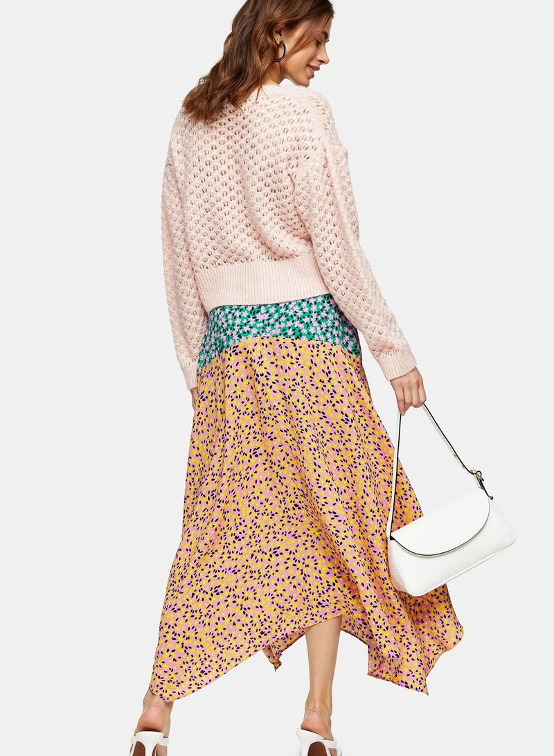 Topshop Tall Floral Print Skirt