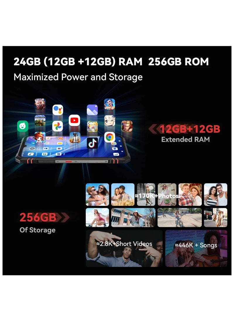 Cubot Cubot KingKong Star 2, Ultra-Slim Rugged Smartphone 5G, 4nm MTK D8200, 24GB RAM(12+12GB)+256GB ROM,6.72-inch 144Hz Large Display  - Image 2