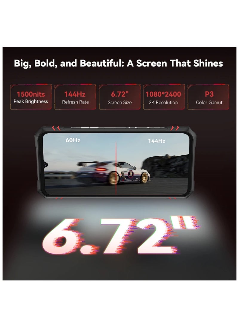 Cubot Cubot KingKong Star 2, Ultra-Slim Rugged Smartphone 5G, 4nm MTK D8200, 24GB RAM(12+12GB)+256GB ROM,6.72-inch 144Hz Large Display  - Image 3