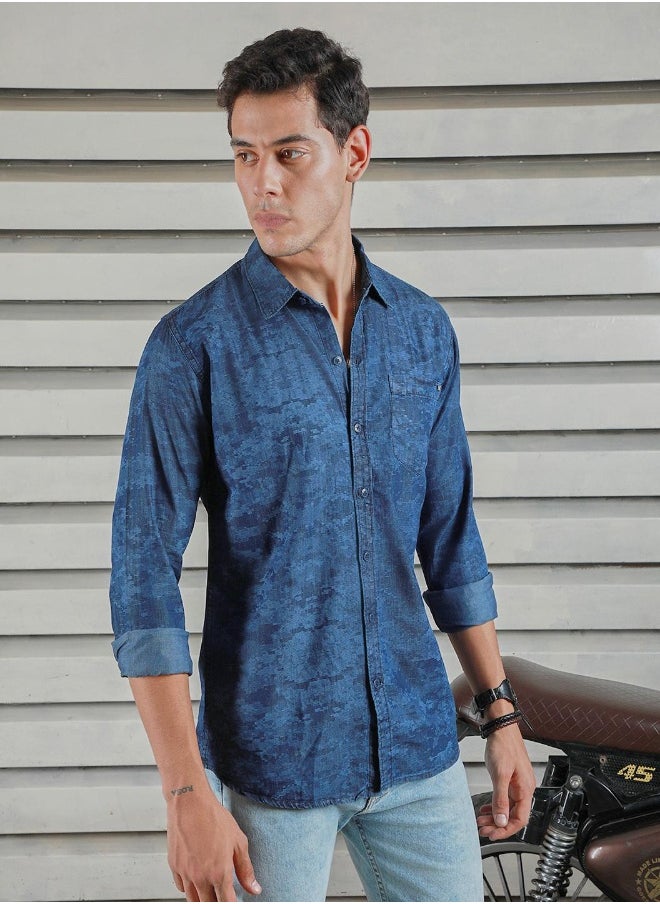 HIGH STAR Men Blue Shirt  - Image 1