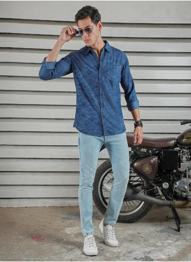 HIGH STAR Men Blue Shirt