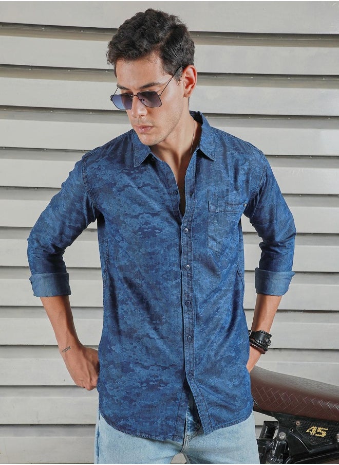 HIGH STAR Men Blue Shirt  - Image 2