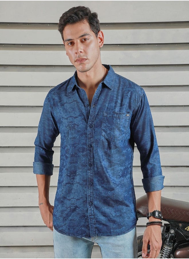 HIGH STAR Men Blue Shirt  - Image 3