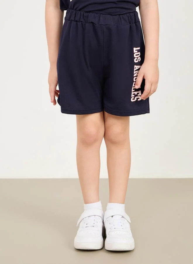 Styli Oversize Los Angeles Printed T-shirt and Short Set