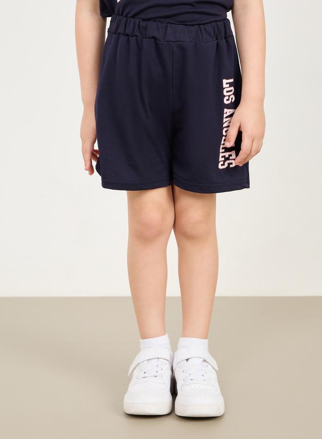 Styli Oversize Los Angeles Printed T-shirt and Short Set  - Image 5