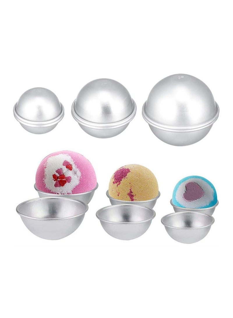 3Pcs Sphere Silicone Mould Set for Baking Cake Pudding and Bath Bombs Suitable for Parties - Image 1