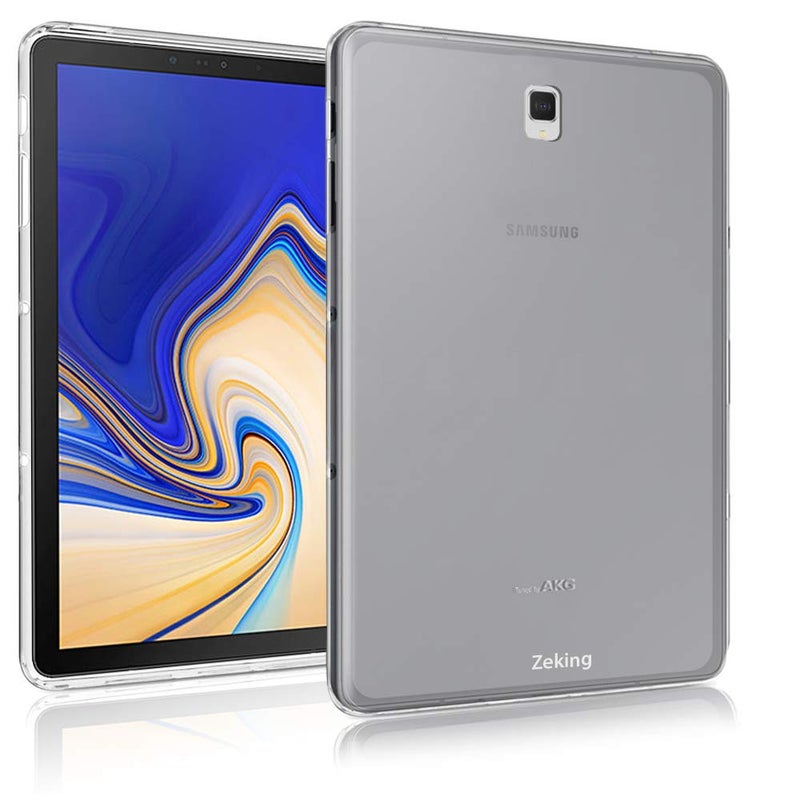 Zeking غطاء زكينج لجهاز جالاكسي تاب S4 (10.5 بوصة) T835 T830، رقيق جداً، مضاد للخدش، من مطاط TPU، جلد ناعم، سيليكون، غطاء واقي متميز لجهاز جالاكسي تاب S4 (10.5 بوصة) (شفاف) - Image 1