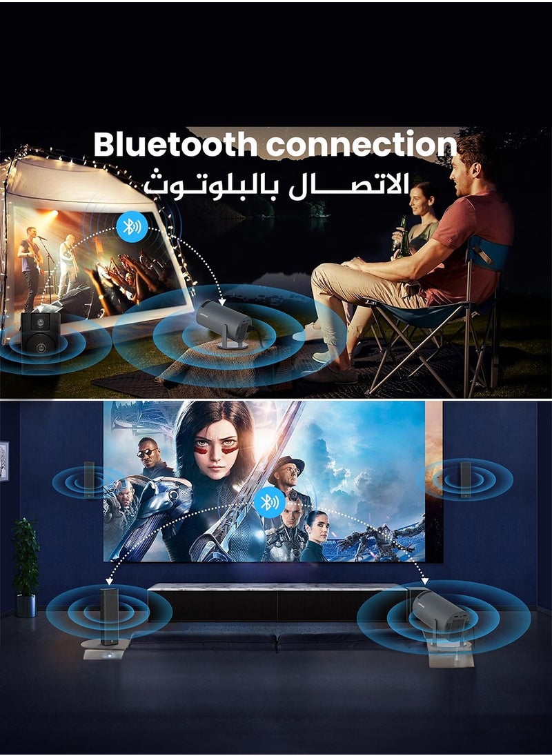 بروجكتر صغير بدقة 4K مع وضوح مذهل Android 11.0 Full HD 1080P للاستخدام الداخلي والخارجي متوافق مع جهاز التلفاز/HDMI/USB/PS5/iOS/PS4 - pzsku/Z02C810EBE90D1E70AD15Z/45/_/1715048372/7cf4cdce-896c-4277-b6f0-7acc2b85b697