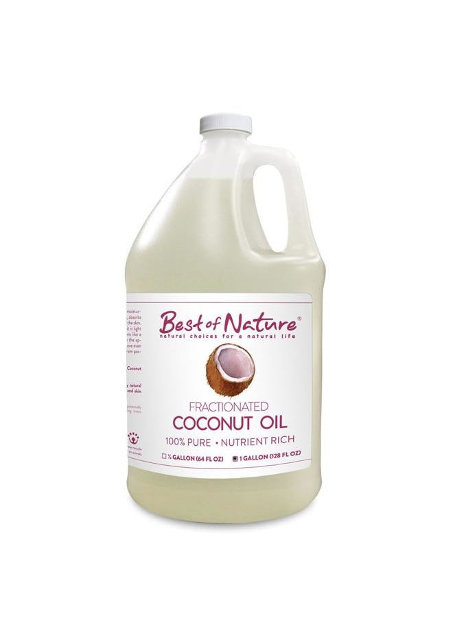 Best of Nature - 100% Pure Fractionated Coconut Oil - Liquid MCT Massage & Body Oil, Unscented Moisturizer for Hair, Skin, Face, Aromatherapy Carrier for Essential Oils, Gallon (128 fl oz) - Image 1