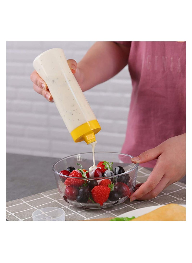 SYOSI - Squeeze Bottles, 2 Pack Porous Squeeze Bottles, Leak Proof Refillable Condiment Container for Kitchen Use, Squeeze Bottles for Sauces, Salad Dressings, Top Dispensers for Ketchup Mustard - Image 1
