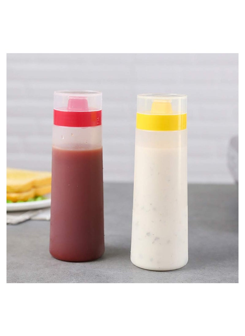 SYOSI - Squeeze Bottles, 2 Pack Porous Squeeze Bottles, Leak Proof Refillable Condiment Container for Kitchen Use, Squeeze Bottles for Sauces, Salad Dressings, Top Dispensers for Ketchup Mustard - Image 1