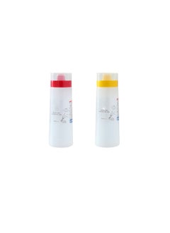 Squeeze Bottles, 2 Pack Porous Squeeze Bottles, Leak Proof Refillable Condiment Container for Kitchen Use, Squeeze Bottles for Sauces, Salad Dressings, Top Dispensers for Ketchup Mustard